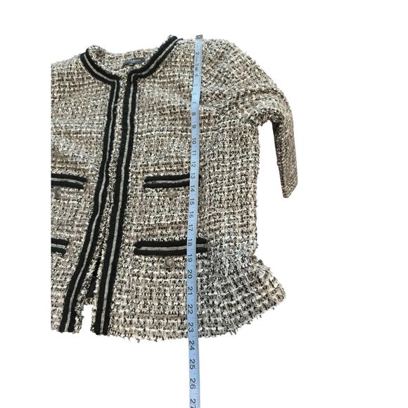 Talbots Petite Blazer Gray Black Metallic Tweed Twee Office Work Career Size 18P - Picture 13 of 13